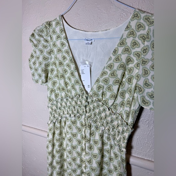 Urban Outfitters Kimchi Blue Ioni Midi Dress Yellow & Green Small - Picture 10 of 11